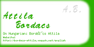 attila bordacs business card